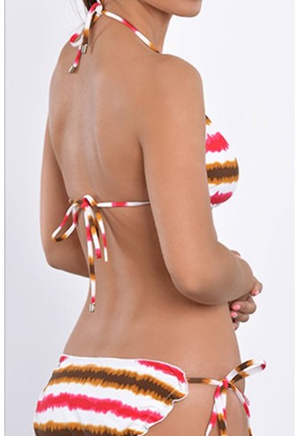 Bikini Chiloți costum de baie CC7 Roberto Lucca 2W1405 pink stripes