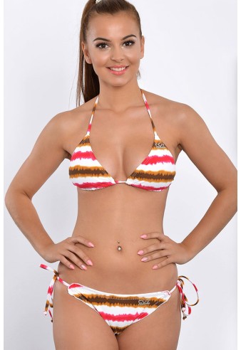 Bikini Chiloți costum de baie CC7 Roberto Lucca 2W1405 pink stripes