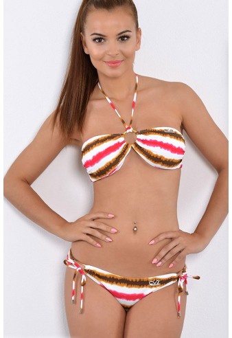 Chiloți Super costum de baie CC7 Roberto Lucca 2W1407 pink stripes