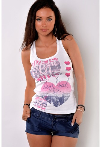 Top ROBERTO LUCCA RL1302010 / WHITE-JEANS